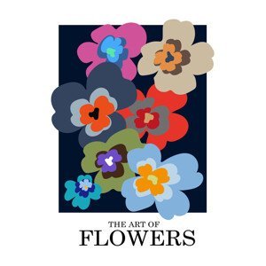 Ilustrace The Art Of Flowers Blue, Frances Collett, (30 x 40 cm)