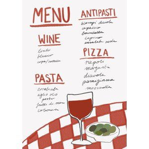 Ilustrace Italian Menu, Athene Fritsch, (26.7 x 40 cm)