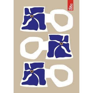 Ilustrace Ukiyo Mug Blue, Frances Collett, (30 x 40 cm)