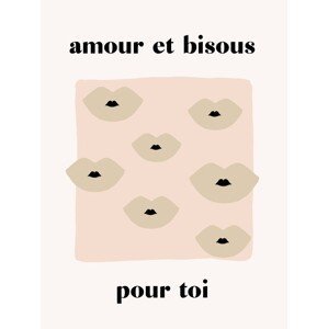 Ilustrace French Kiss Poster, Aislinn Simmonds, (30 x 40 cm)