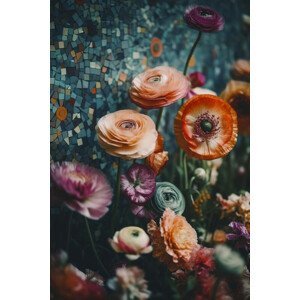Umělecká fotografie Flowers And Mosaic, Treechild, (26.7 x 40 cm)