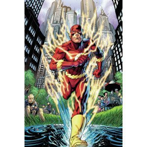 Umělecký tisk The Flash - City Run, (26.7 x 40 cm)