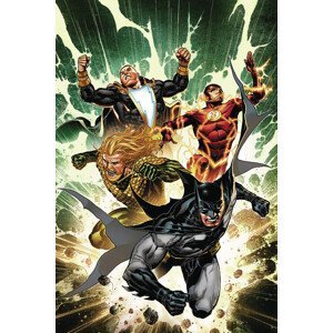 Umělecký tisk Justice League - Fighting Four, (26.7 x 40 cm)