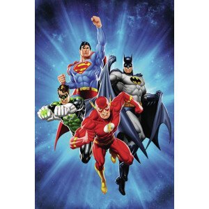 Umělecký tisk Justice League - Flying Four, (26.7 x 40 cm)