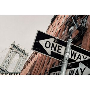 Umělecká fotografie Manhattan Bridge One Way, Rikard Martin, (40 x 26.7 cm)