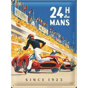 Plechová cedule 24h du Mans - Racing Poster, (30 x 40 cm)