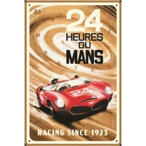 Plechová cedule 24h du Mans - Red Car 1963, (20 x 30 cm)