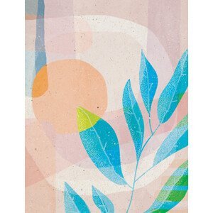 Ilustrace Blue Leaves, Aylin Demir, (30 x 40 cm)