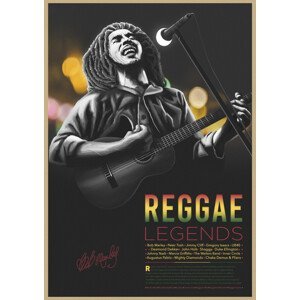 Umělecký tisk Legends Series- Reggae, Fadil, (30 x 40 cm)