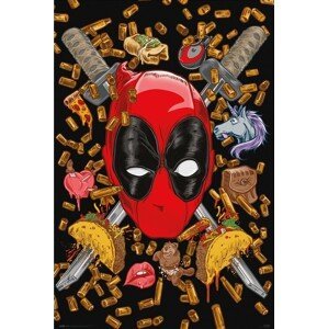 Plakát, Obraz - Deadpool - Bullets and Chimichangas, (61 x 91.5 cm)
