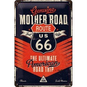 Plechová cedule Route 66 - The Ultimate Road Trip, (20 x 30 cm)