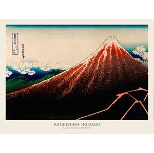 Ilustrace Sanka Hakuu (Mt Fuji Japan) - Katsushika Hokusai, (40 x 30 cm)