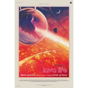 Ilustrace 55 Cancri E (Planet & Moon Poster) - Space Series (NASA), (26.7 x 40 cm)