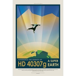 Ilustrace HD 40307g (Planet & Moon Poster) - Space Series (NASA), (26.7 x 40 cm)