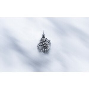 Umělecká fotografie Shanghai Jinmao Tower in Clouds, Ran Shen, (40 x 24.6 cm)