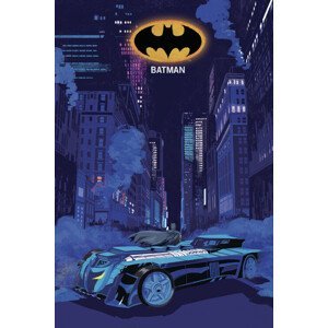 Umělecký tisk Batman - Night Batmobil, (26.7 x 40 cm)