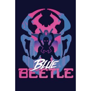 Umělecký tisk Blue Beetle - Vibrant, (26.7 x 40 cm)