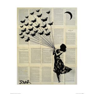 Umělecký tisk Loui Jover - Butterflying, (40 x 50 cm)