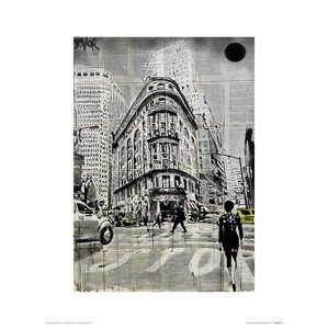 Umělecký tisk Loui Jover - Midtown Walk, (40 x 50 cm)