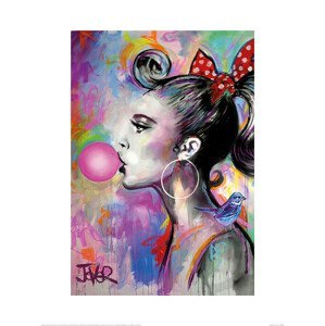 Umělecký tisk Loui Jover - Bubble Girl, (60 x 80 cm)