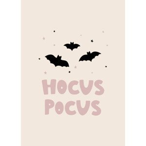 Ilustrace Halloween card with festive elements, The simple blues, (30 x 40 cm)