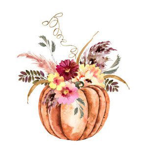 Ilustrace Watercolor fall illustration, Tatiana Dubinich, (35 x 40 cm)