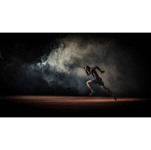 Umělecká fotografie Athlete running, simonkr, (40 x 22.5 cm)