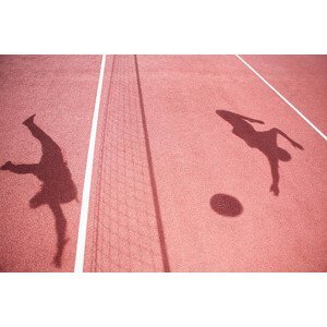 Umělecká fotografie Shadows of athletes playing volleyball, Stanislaw Pytel, (40 x 26.7 cm)