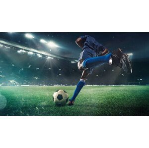 Umělecká fotografie Football or soccer player in action, master1305, (40 x 22.5 cm)