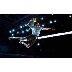 Umělecká fotografie Handball player players in action, Andreyuu, (40 x 24.6 cm)