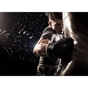Umělecká fotografie Boxing power, sanjeri, (40 x 30 cm)