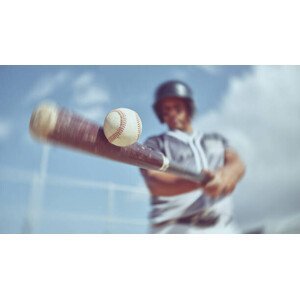 Umělecká fotografie Baseball, baseball player and bat ball, PeopleImages, (40 x 22.5 cm)