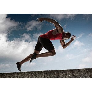 Umělecká fotografie Athlete Sprinting up Steady Incline, Mike Harrington, (40 x 26.7 cm)