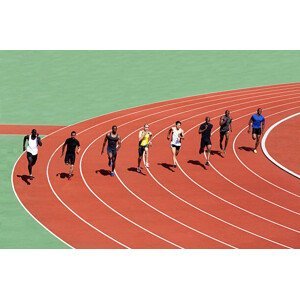 Umělecká fotografie Runners racing on track, Photo and Co, (40 x 26.7 cm)