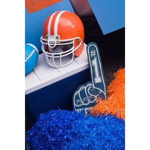 Umělecká fotografie Football items for tailgate party, Jupiterimages, (26.7 x 40 cm)
