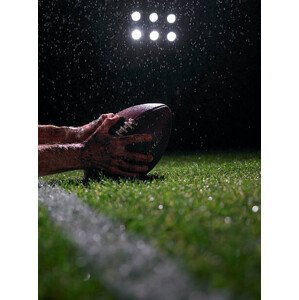 Umělecká fotografie Hands of american football player with, Phil Ashley, (30 x 40 cm)