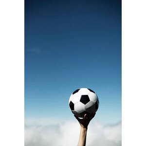 Umělecká fotografie Woman's Hand with a soccer ball, RunPhoto, (26.7 x 40 cm)