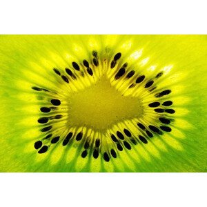 Umělecká fotografie Fresh kiwi fruit slice, Stefan Cristian Cioata, (40 x 26.7 cm)