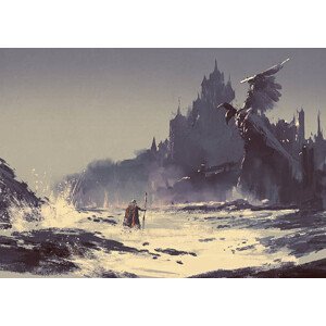 Umělecký tisk dark fantasy castle, Grandfailure, (40 x 30 cm)