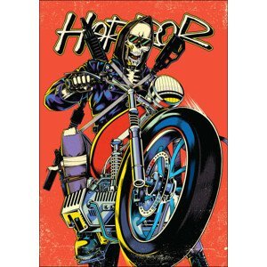 Umělecký tisk Motorcycle biker poster, Man_Half-tube, (30 x 40 cm)