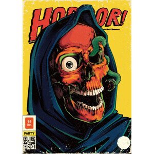 Umělecký tisk Vintage horror comic book illustration, Man_Half-tube, (30 x 40 cm)