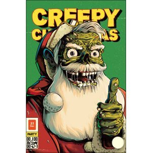 Umělecký tisk Zombie Santa Christmas card, Man_Half-tube, (26.7 x 40 cm)