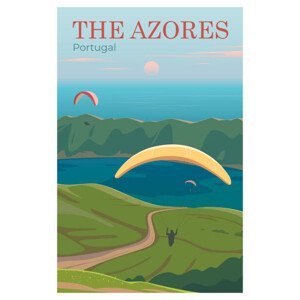 Ilustrace The Azores. Vector travel poster., Mikalai Manyshau, (26.7 x 40 cm)