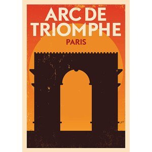 Ilustrace Typographic Paris City Poster Design, kursatunsal, (30 x 40 cm)