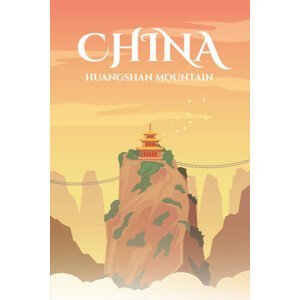 Ilustrace China. Vector poster., Mikalai Manyshau, (26.7 x 40 cm)