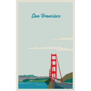 Ilustrace San Francisco, SaulHerrera, (26.7 x 40 cm)
