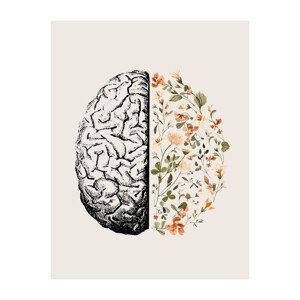 Ilustrace Brain Bloom, Beth Cai, (30 x 40 cm)