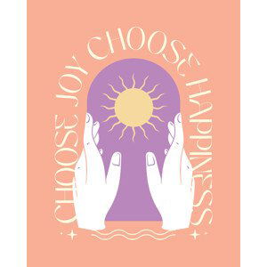 Ilustrace Choose Joy Choose Happiness, Beth Cai, (30 x 40 cm)