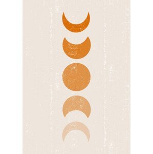 Ilustrace Background with Moon phases print boho, Tolchik, (26.7 x 40 cm)