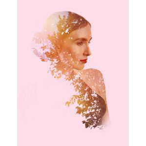 Ilustrace Multiple Exposure of beautiful woman and trees, GeorgePeters, (30 x 40 cm)